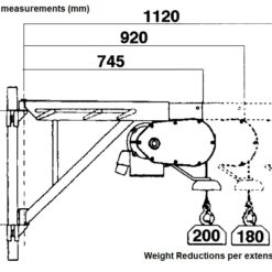 HE235 scaffolding hoist extensions