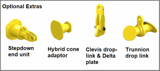 Modular Spreader Beam optional fittings