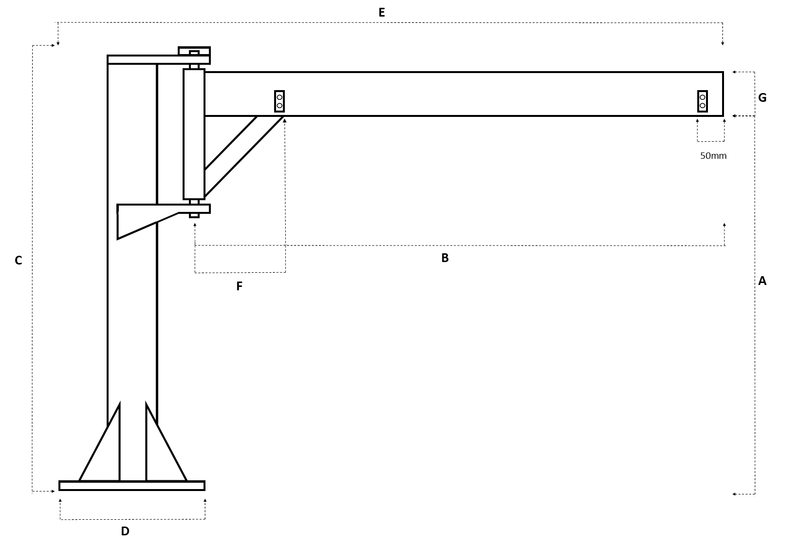 Jib Crane Dimensions