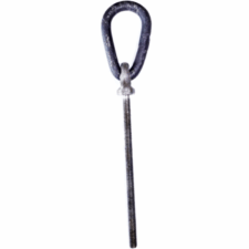 Long Shank Collared Eye Bolts with reevable Egg Link