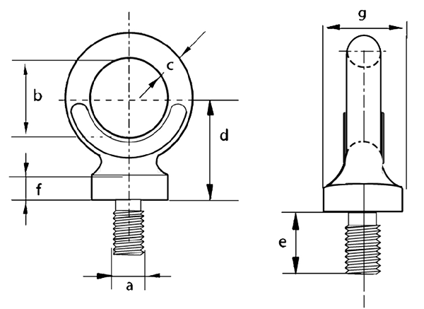 dynamo eye bolt dimensions